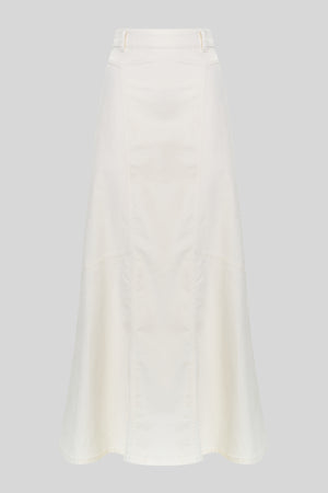LONG GABARDINE SKIRT