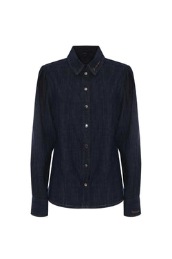 STYLISH DENIM LONG SLEEVED VERSATILE SHIRT - SHIRT DENIM JOANNES