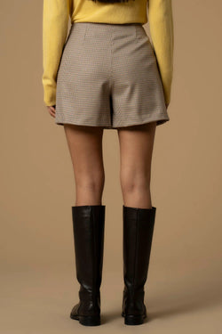 PARTY READY CHIC SHORT LIGHTLY CHEQUERED SKIRT - SKIRT JIMM