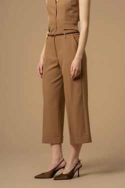 CHIC PROFESSIONAL THREE QUARTER LENGTH BUSINESS TROUSERS - TROUSERS EBBA