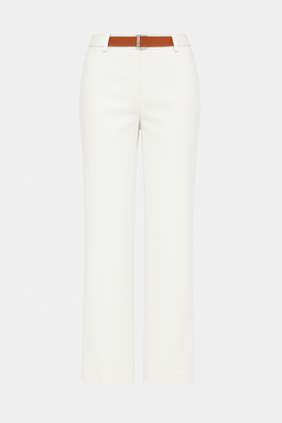 COTTON STRAIGHT PANTS WITH BELT - LUVA