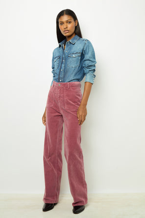 FLARED CORDUROY PANTS - NAZIA