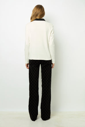 TWO-TONE COTTON POLO SHIRT - ALFREDINE