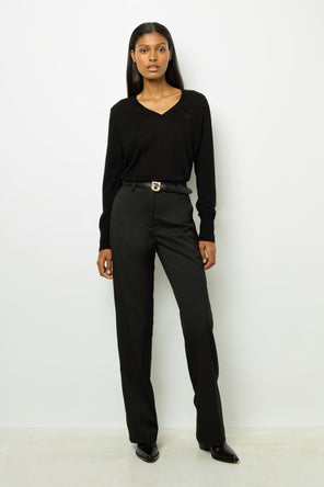 FINE WOOL V-NECK SWEATER - JULIETTE