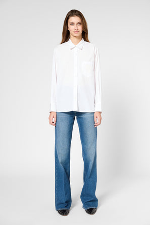 POPLIN SHIRT WITH EMBROIDERED LOGO - UDRIA