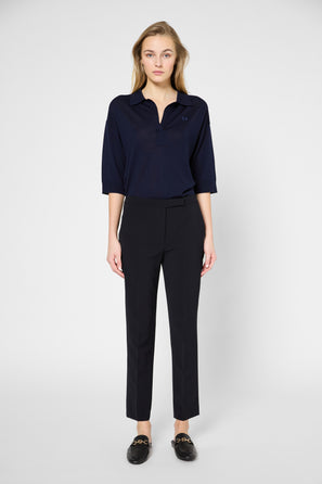 STRAIGHT PANTS WITH ELASTICATED BACK - LIANA