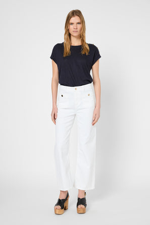 STRAIGHT JEANS WITH GOLD-TONE BUTTONS - LIDA
