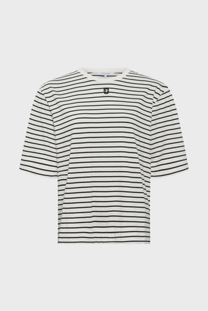 LOOSE STRIPED COTTON T-SHIRT - GHISLAINE