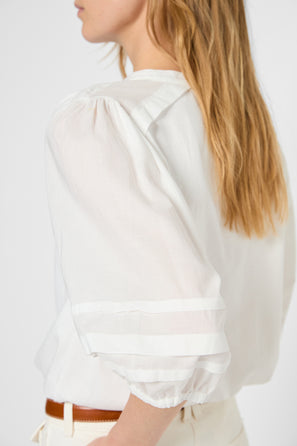 COTTON SHIRT WITH PLEATED SLEEVES - GIULIETTA