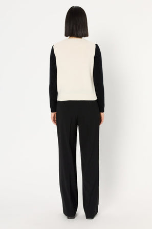 WOOL SWEATER WITH PRINTED BOW - EDEN