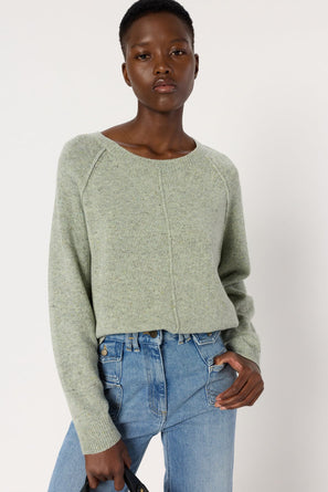 MOTTLED WOOL STRAIGHT SWEATER - ELISA