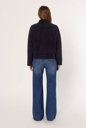 FURRY STYLE, ZIPPERED CARDIGAN - ELVIRA