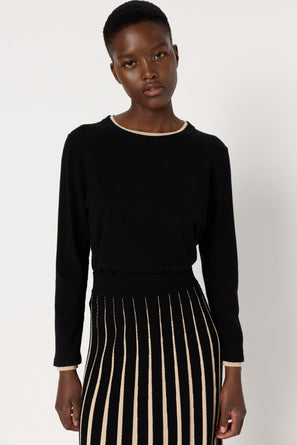 SWEATER WITH TWO-TONE DETAIL - ELEA