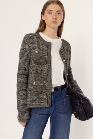 TWEED-STYLE CARDIGAN WITH LUREX - EDELINE