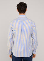 REGULAR FIT REGIMENTAL STRIPED OXFORD SHIRT