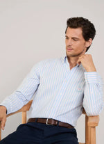 REGULAR FIT REGIMENTAL STRIPED OXFORD SHIRT