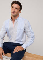 REGULAR FIT BAYADERE STRIPED OXFORD SHIRT