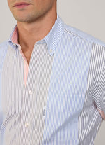 REGULAR FIT BAYADERE STRIPED OXFORD SHIRT