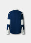 REGULAR FIT STRIPED PATCHES RUGBY SHIRT