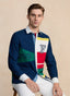 REGULAR FIT EMBROIDERED PATCHES RUGBY SHIRT