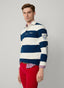 REGULAR FIT LONG SLEEVE STRIPED RUGBY POLO