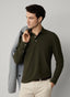 REGULAR FIT LONG SLEEVE STRETCH JERSEY POLO