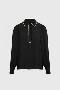 SHIRT WITH GOLDEN PEARLS - ASTRID