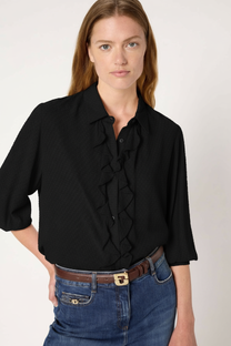 JACQUARD SHIRT WITH JABOTS - ADELE