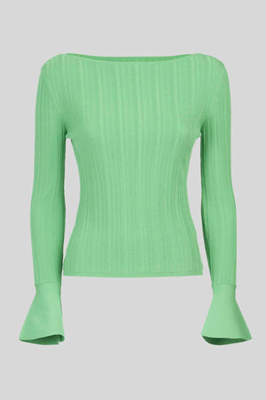 RIBBED WOOL MIX SWEATER WITH ROUND NECK