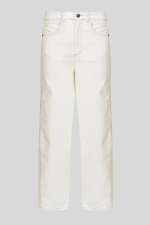 BARREL LEG JEANS IN COTTON DENIM