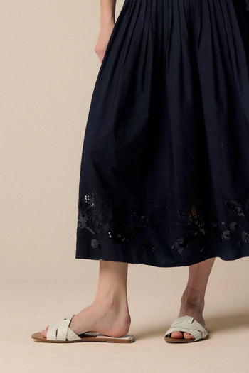LONG FLOWING STYLISH LACE DETAILED SKIRT - SKIRT JUDITHA