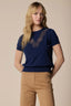 SHARP CHIC BUTTONLESS BLOUSE WITH LACE DETAIL - SWEATER KUTIA