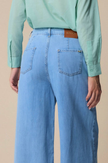 STYLISH RELAXED LONG DENIM TROUSERS - TROUSERS DENIM LULLA
