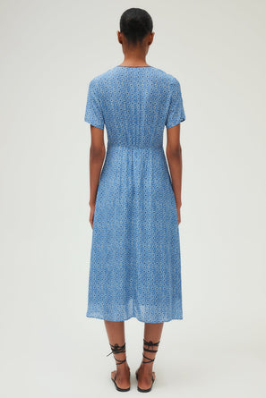 LONG FITTED FLORAL DRESS - PHILIPPA