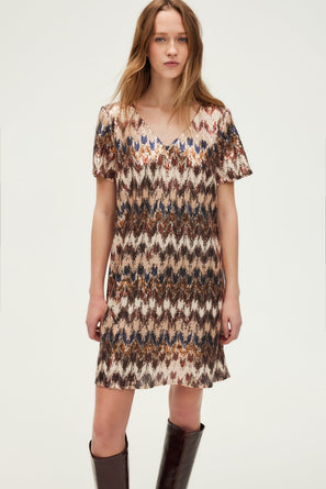 SHORT SEQUIN DRESS - PRIMEROSE