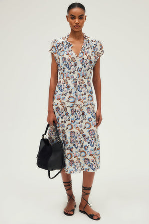 LONG FITTED PRINTED DRESS - PHILAE