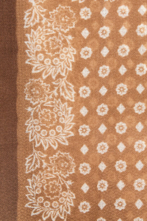 PRINTED WOOL AND SILK SQUARE SCARF - RENELLE