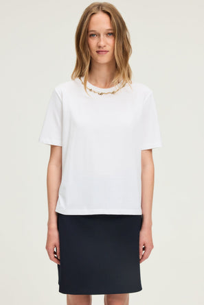 GOLD-BEADED COTTON T-SHIRT - HASNA