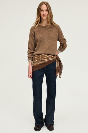 HEATHERED WOOL CREW NECK SWEATER - ELEAN