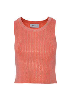 SLEEVELESS TOP ALL OVER RHINESTONES
