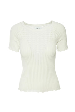 SHORT SLEEVES KNITTED BLOUSE