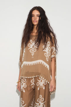 PRINTED OVERSIZED BLOUSE