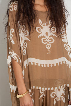 PRINTED OVERSIZED BLOUSE