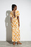 MAXI FLORAL DRESS WITH SHORT SLEEVES