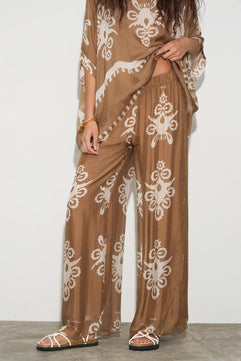 PRINTED PANTS WITH ELASTICATED BAND