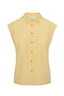 SLEEVELESS SHIRT WITH BEJEWELED BUTTONS
