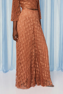 LACE PLEATED TROUSERS - GOLD LABEL