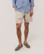 EL GANSO BEIGE LINEN LACE-UP BERMUDA SHORTS