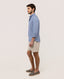 EL GANSO BEIGE LINEN LACE-UP BERMUDA SHORTS