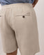 EL GANSO BEIGE LINEN LACE-UP BERMUDA SHORTS